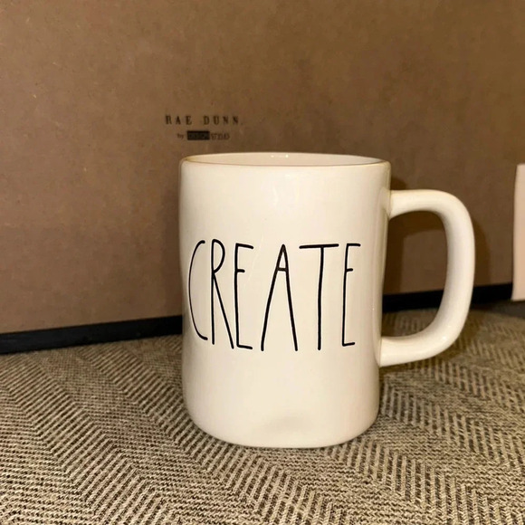 Rae Dunn White Ceramic Coffee/Tea Mug/Cup CREATE - Picture 1 of 4